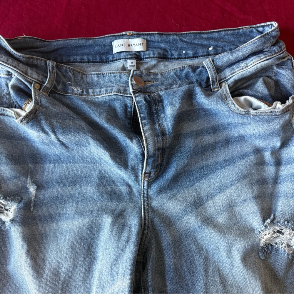 Lane Bryant Blue Distressed Women Jeans